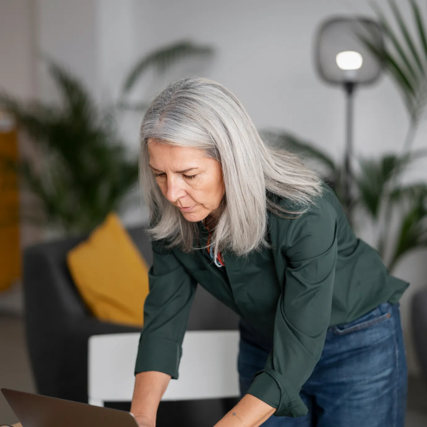 Senior woman at home